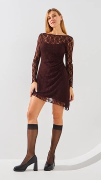 Платье вечернее однотонное женское LAWA WTC02457 XL Коричневый shop (2888000021601)