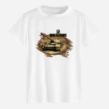 Футболка хлопковая длинная мужская Likey Игра World of Tanks M150-1642 M Белая (2000000648064)