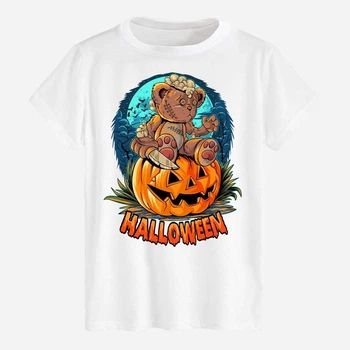 Футболка бавовняна довга чоловіча Likey Halloween M150-2308 L Біла (2000000813400)