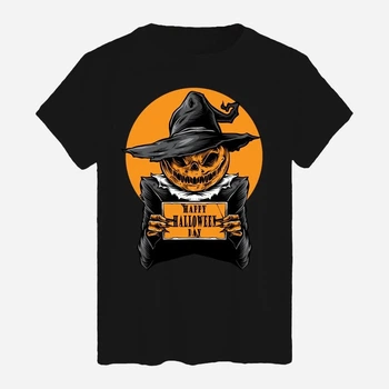 Футболка бавовняна довга чоловіча Likey Happy Halloween Day M150-2327 XXL Чорна (2000000828169)