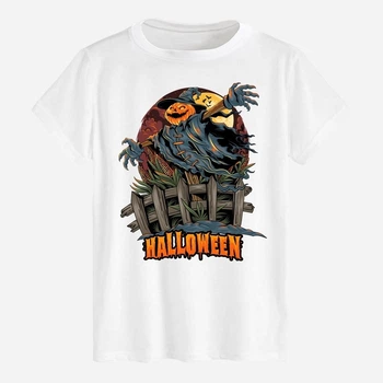 Футболка бавовняна довга чоловіча Likey Halloween M150-2318 M Біла (2000000809168)
