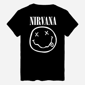 Футболка хлопковая длинная мужская Likey Nirvana Smile M150-0419 M Черная (2000000175768)