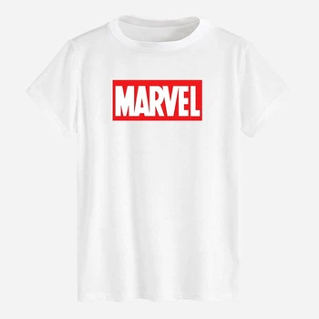 Футболка хлопковая длинная мужская Likey Marvel M150-0605 3XL Белая (2000000377186)