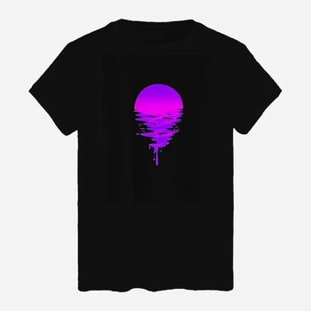 Футболка хлопковая длинная мужская Likey Neon Sun M150-0142 XL Черная (2000000882727)
