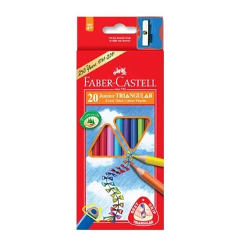 Олівці кольорові Faber-Castell 20 кольорів Jambo тригранні + точилка