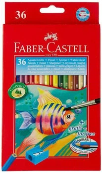 Олівці акварельні кольорові Faber-Castell 36 кольорів, картона коробка