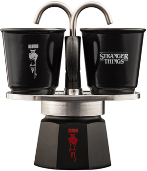 Kawiarka Bialetti Mini Express Stranger Things 2tz + 2 filiżanki 90 ml nadruk termochromowy (8006363095280)