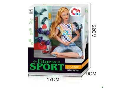 Кукла Fitnes Sport с набором для тренировки, JJ8714-1Q