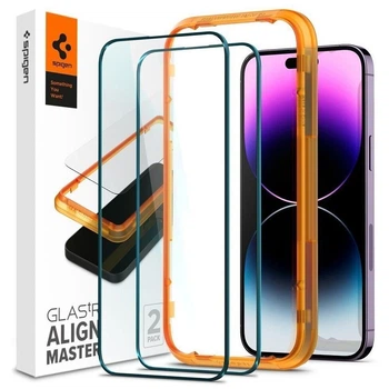 Захисне скло Spigen Glas.tR AlignMaster для Apple iPhone 14 Pro Max (AGL05204) 2 pcs Black