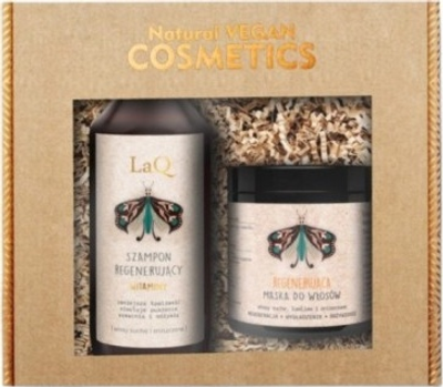 Набір косметики для догляду LaQ Natural Vegan Cosmetics Botanic Hair Шампунь відновлювальний 300 мл + Натуральна експрес-маска для волосся 250 мл (5905778570777)