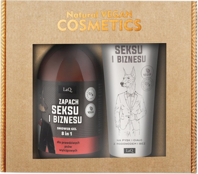 Zestaw kosmetyków pielęgnacyjnych LaQ Natural Vegan Cosmetics Zapach Seksu i Biznesu Żel pod prysznic 8 w 1 500 ml + Balsam 200 ml (5905778571644)