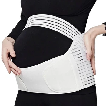 Бандаж для беременных, эластичный пояс на липучках UFT Bandage XXL White