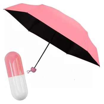Карманный зонт капсула в футляре UFT U1 Pink от дождя/солнца
