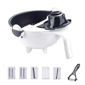 Універсальна овочерізка UFT VC2 Vegetable cutter 5 в 1 з контейнером та друшляком