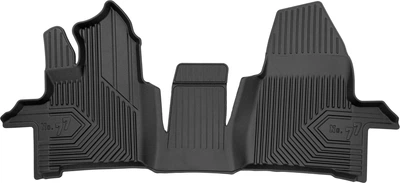 Автомобільні килимки поліки в салон Frogum 3D для Ford TRANSIT CUSTOM 1 2м 17- 1 ряд Форд Транзіт Кастом чорні SO6289-1
