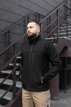 Куртка мужская Softshell черная демисезонная XL (293424)