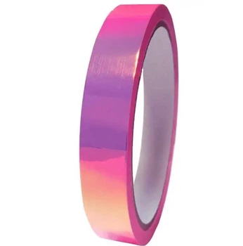 Обмотка обруча Tuloni Holographic Tape 1.5 см х 33 м рожевий/ліловий
