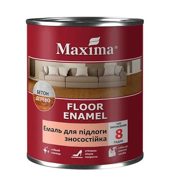 Эмаль для пола износостойкая Maxima красно-коричневый 0.7 кг