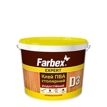 Клей ПВА D3 столярный Farbex белый 0.5 кг