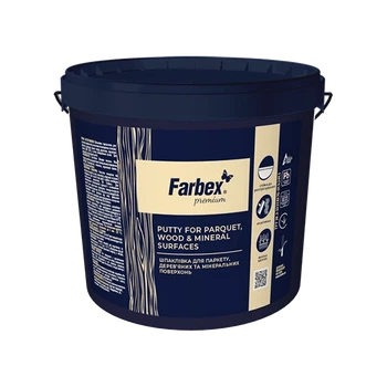 Шпаклевка для паркета, деревянных и минеральных поверхностей Farbex белый 1.5 кг