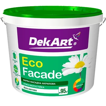 Краска фасадная "Facade Paint" DekArt белый (база А) 6.3 кг