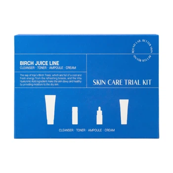 Набор миниверсий средств с березовым соком ROUND LAB Birch Juice Trial Kit, 4 в 1