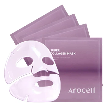 Гидрогелевая маска с коллагеном и пептидами для лифтинга и увлажнения Arocell Super Collagen Mask, 43 г * 4 шт