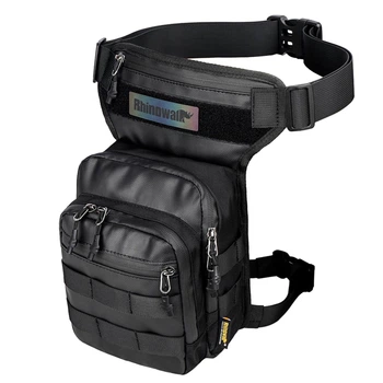 Мотоциклетна сумка на ногу з системою MOLLE Rhinowalk MT102 об'єм 3л Чорна (RWK-MT102-7420)