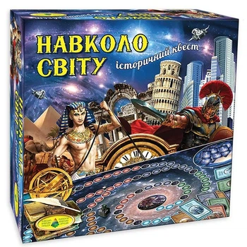 Игра настольная "Вокруг света" укр историческая учебная Ен.2296