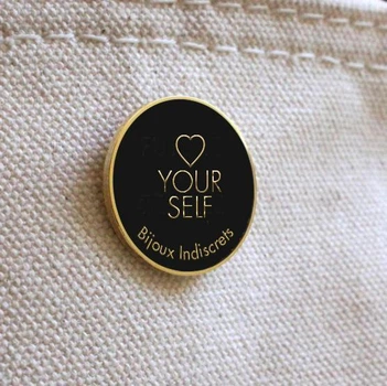 Брошка на лацкан Bijoux Indiscrets Your Self Lapel Pin чорна