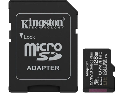Карта пам'яті Kingston 128 GB microSDXC Canvas Select Plus Gen3 + SD-Adapter SDCS3/128GB