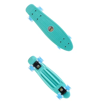 Пенни борд Penny Board колеса PU светящиеся бирюзовый