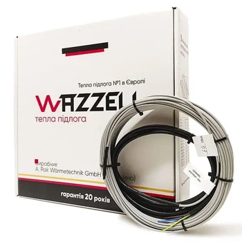 Нагревательный кабель WAZZELL Easyheat 20 Вт/м 1600 Вт; 80 м для теплого пола под плитку с двухжильной экранированной конструкцией