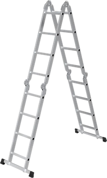 Drabina aluminiowa wielofunkcyjna ModernHome by Multistore 4 x 4 przegubowa składana WK4210-4B (5905817009244)