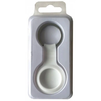 Брелок для AirTag Silicone FULL Key Ring с карабином, White (315019)