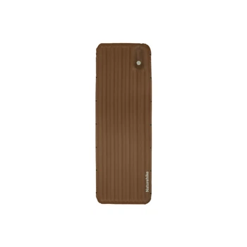 Матрац туристичний надувний одномісний Naturehike CNK2450WS035, 198х68х9.5 см, коричневий із вбудованою помпою для надування