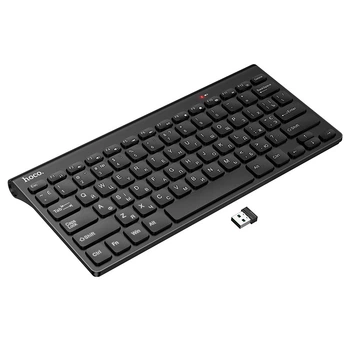Клавиатура беспроводная HOCO GM70 EN, RU, 2.4G, 2xAAA Черный