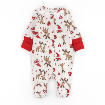 Человечек Dexter`s на пуговицах christmas reindeer футер 56 см белый