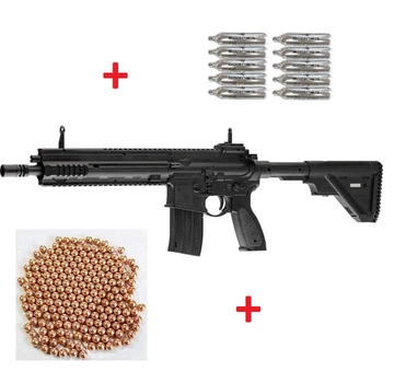 Винтовка пневматическая Umarex Heckler&Koch HK416 A5 BLK + Баллон СО2 10 шт + Шарики ВВ 500 шт