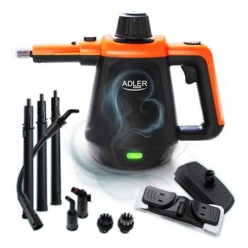 Пароочиститель отпариватель с комплектом насадок Adler Steam Cleaner 2000 Вт 3.5 Бар 450 мл (AD 7038 B)