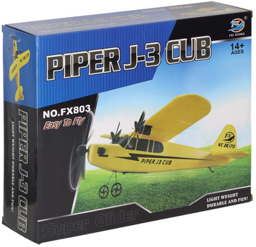 Літак радіокерований KIK Piper J-3Cub FX803 Жовтий (5903039743182)