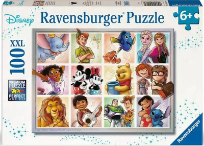 Puzzle Ravensburger Disney Postacie 100 elementów 12004118 (4005555041184)