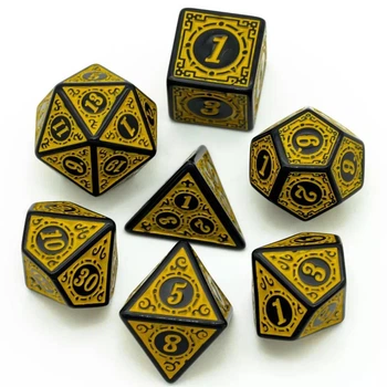 Кубы игровые "Орнамент", набор из 7 шт для DnD и подобных игр