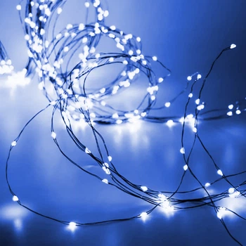 Світлодіодна гірлянда "Кінський хвіст" 400 LED, 20 ниток по 2 м, синя
