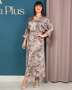 Плаття Alenka Plus 14588-3, 52, бежевий