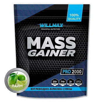 Гейнер Willmax Mass Gainer Pro 2000 г Лайм (3567379)