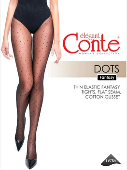 Колготи жіночі Conte Elegant Ce Fantasy Dots 3 р Коричневі (5904988521272)