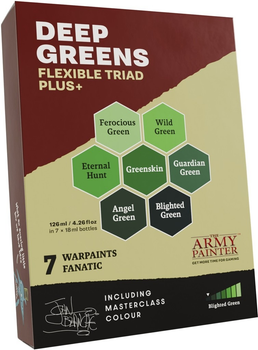 Набір акрилових фарб The Army Painter Flexible Triad PLUS+ Deep Greens (5713799808805)