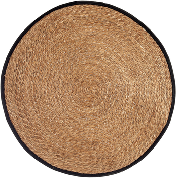 Dywan pleciony Giftdecor Naro z czarnym obszyciem 100 cm Beżowy (8430852897251)