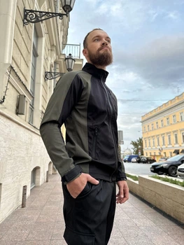 Легка чоловіча куртка Intruder без флісу soft shell light "iForce" хакі/M